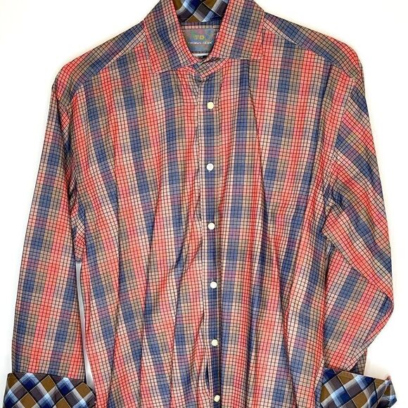 Medium Thomas Dean Salmon-Blue-Green LS - Picture 3 of 4